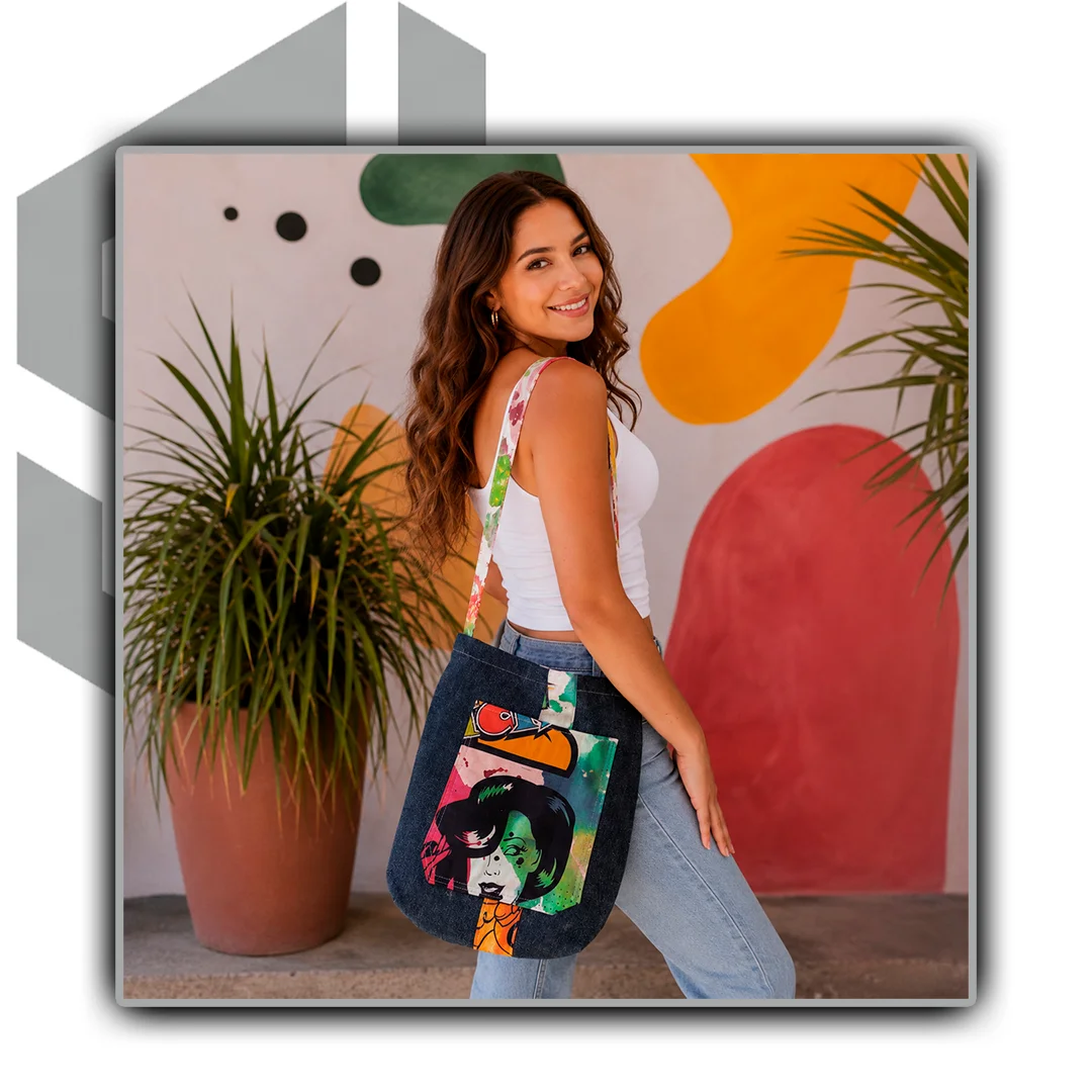 Bolso Denim Azul — vista 1 de 2