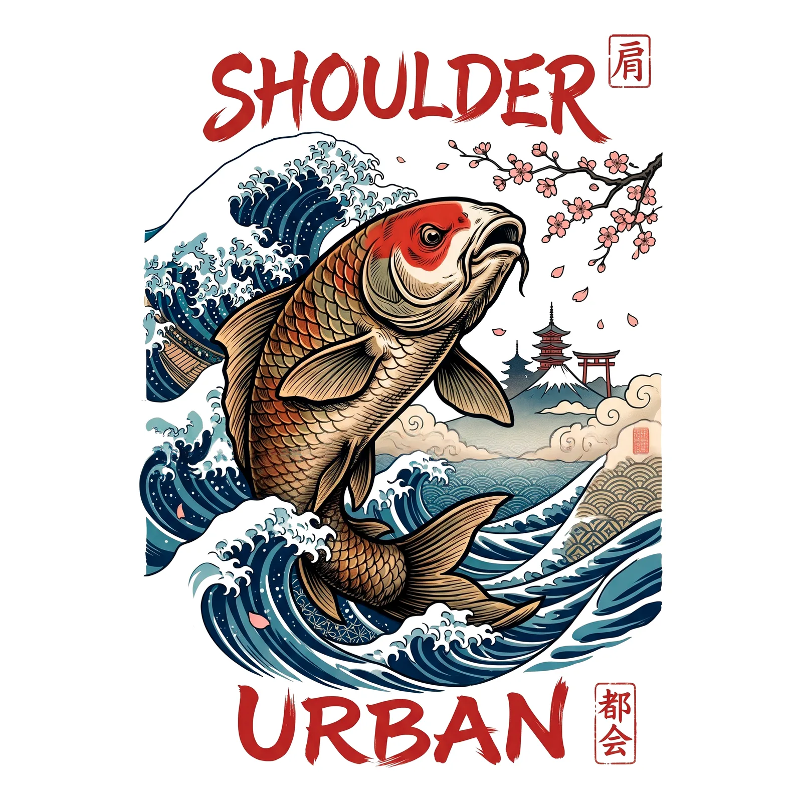 CAMISETA SHOULDER CARPA KOI — vista 3 de 3
